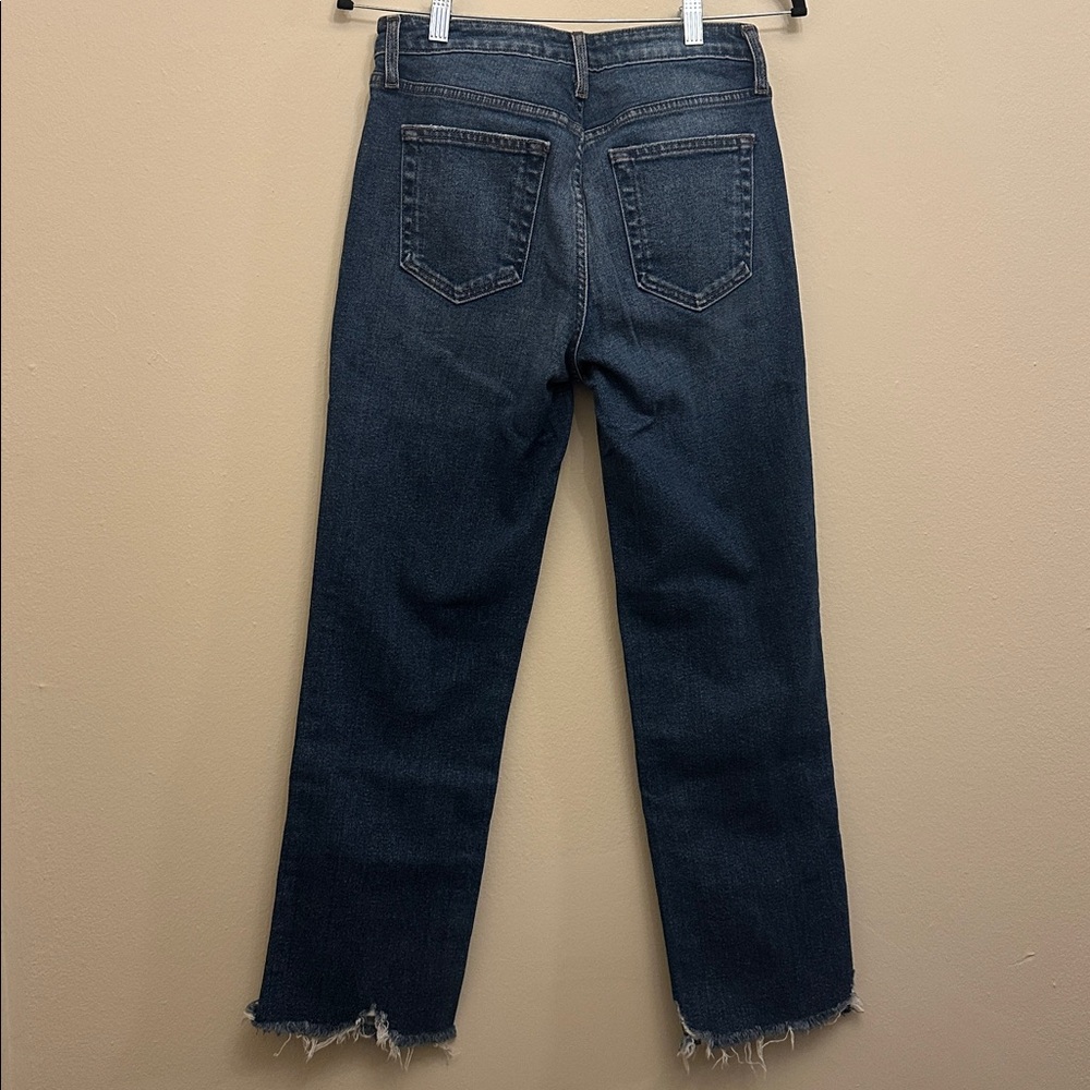 Just Black Denim Women’s The Vintage Straight Dark Denim Size‎ 27 Frayed Hem - Picture 4 of 5